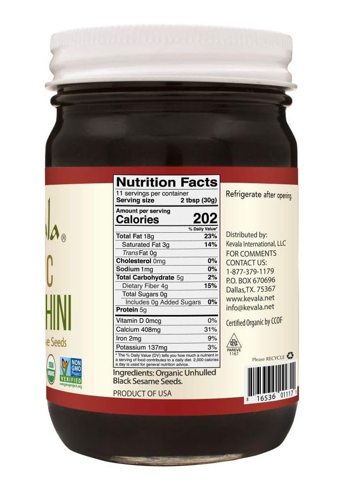 Kevala Organic Black Tahini - 12oz - Image 2
